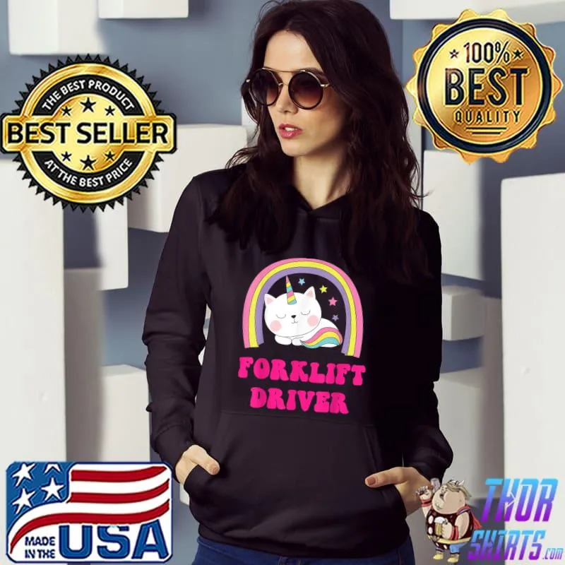 Premium Forklift Driver Shirts Sarcastic Funny Unicorn Forklift T-Shirt