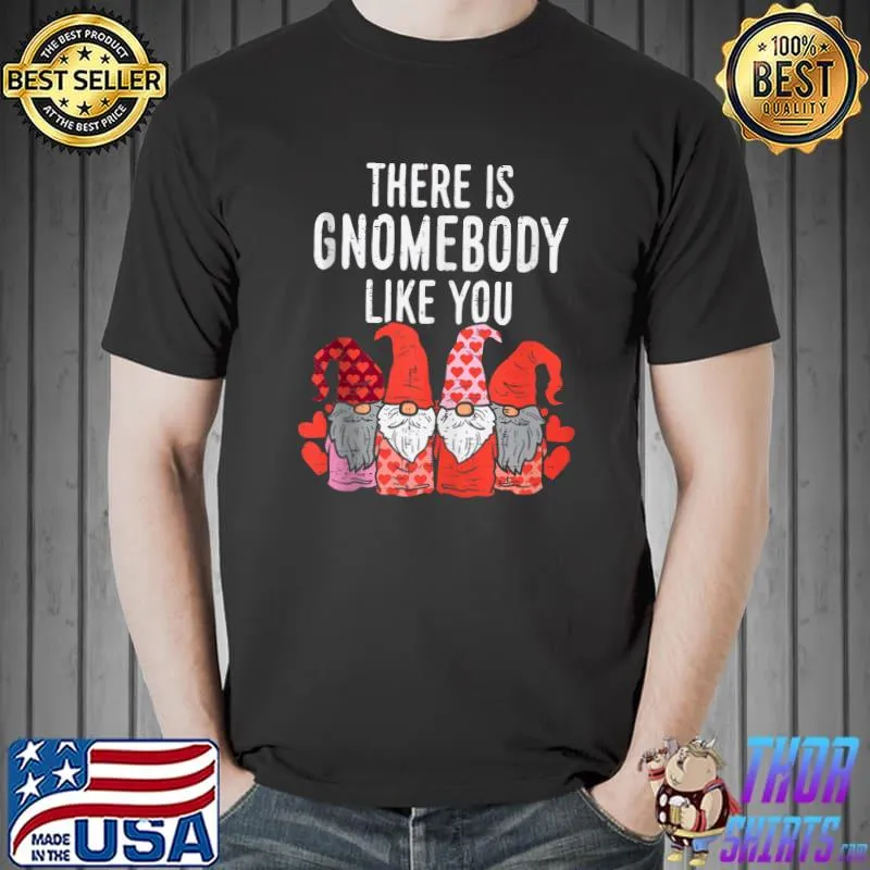 Premium Gnomebody Like You Valentines Day Gnomes Women Gardening T-shirt
