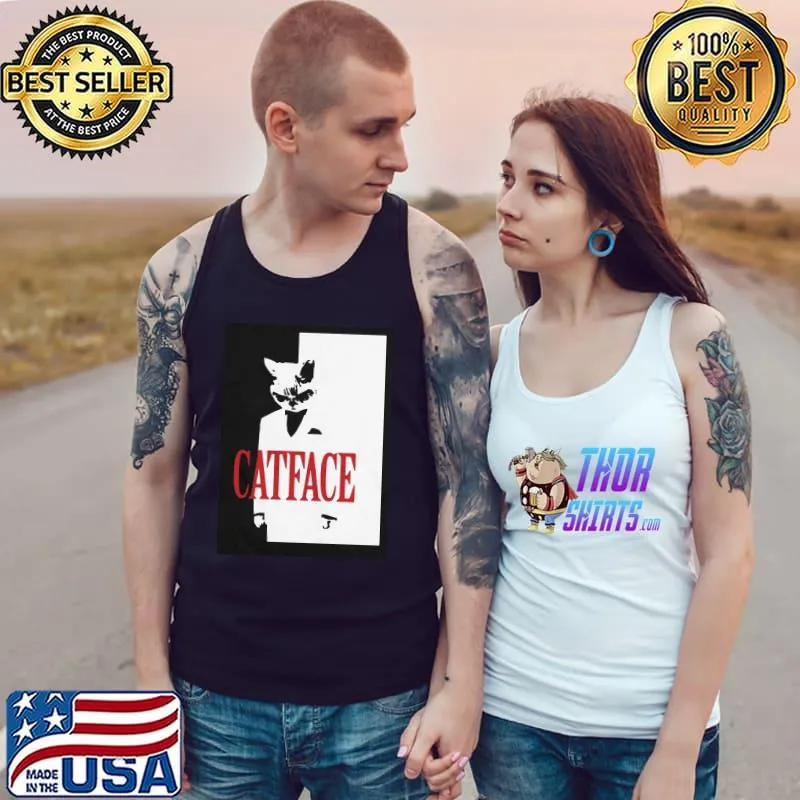 Premium Good Quality Cat Face Shirt Tank Top