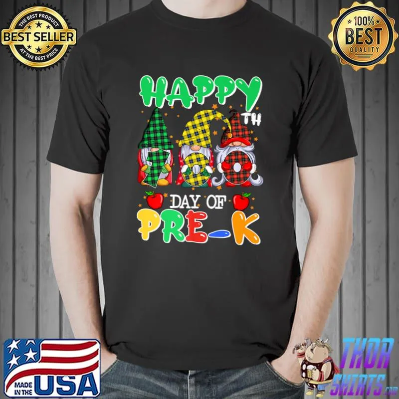Premium Happy 100th Day Of School Pre K Gnomes Premium T-Shirt Unisex