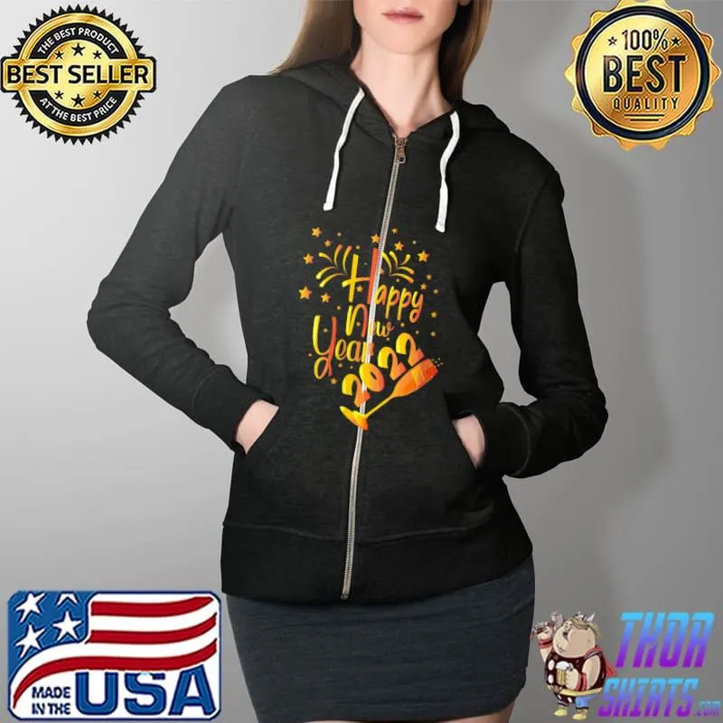 Premium Happy New Year 2022 New Years Eve Pajama Family T- Full Zip Hooded