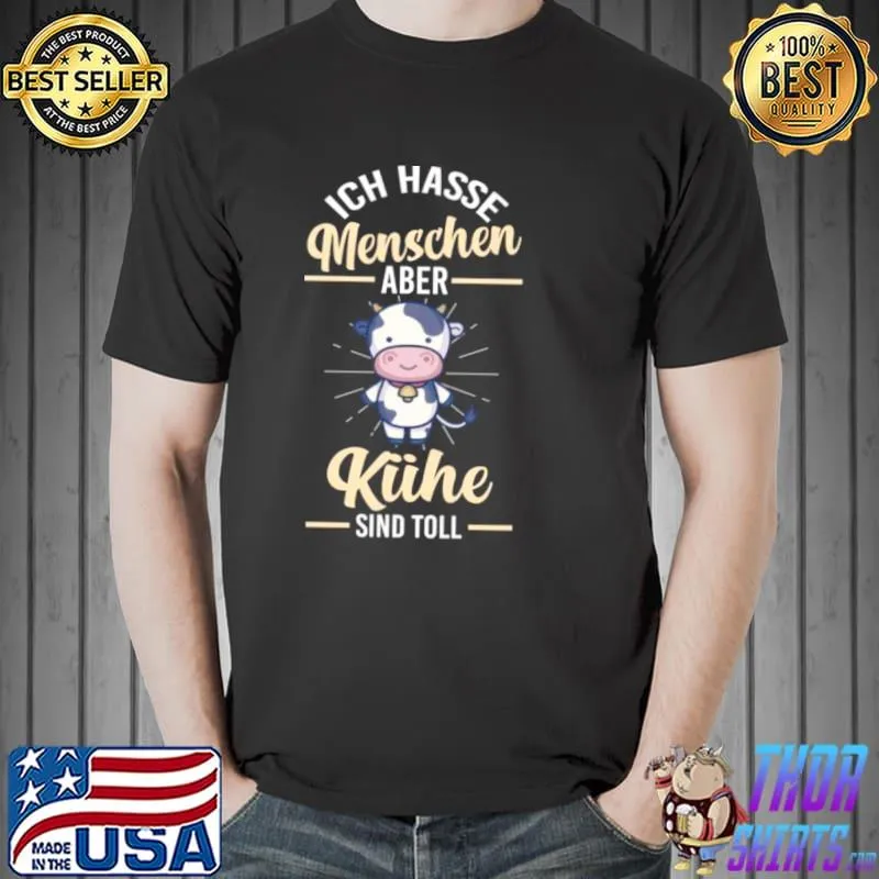 Premium Ich hassechen Cow Shirt Unisex
