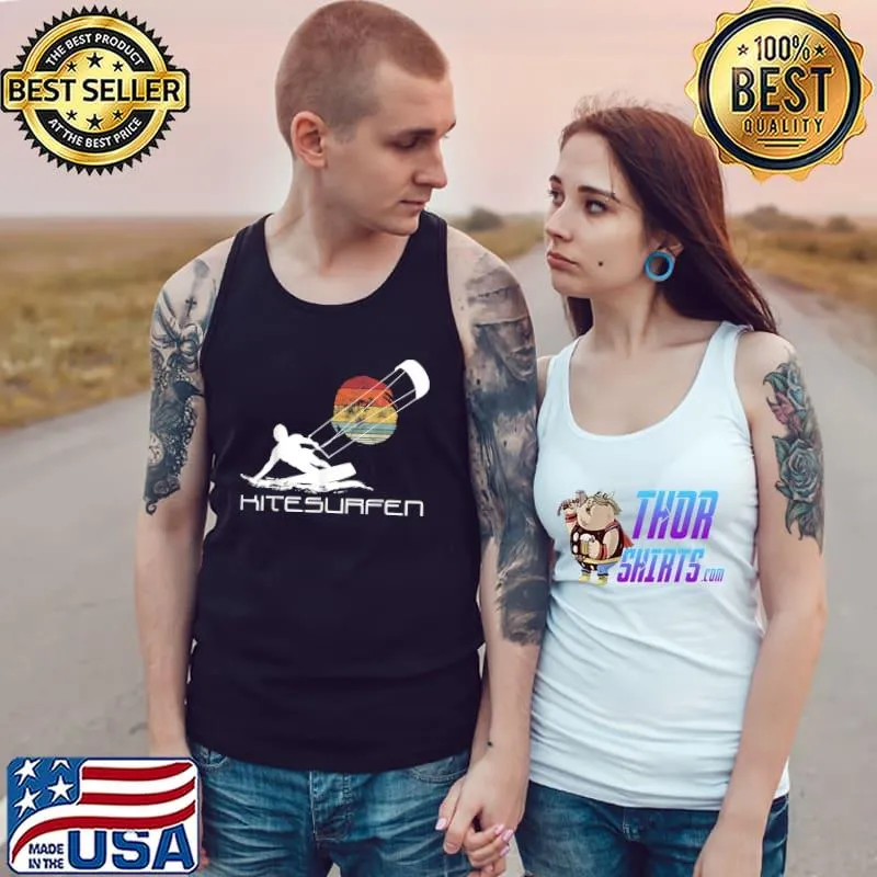 Premium KITE Kitesurfing Kiteboarding Surf Vintage T Shirt Tank Top