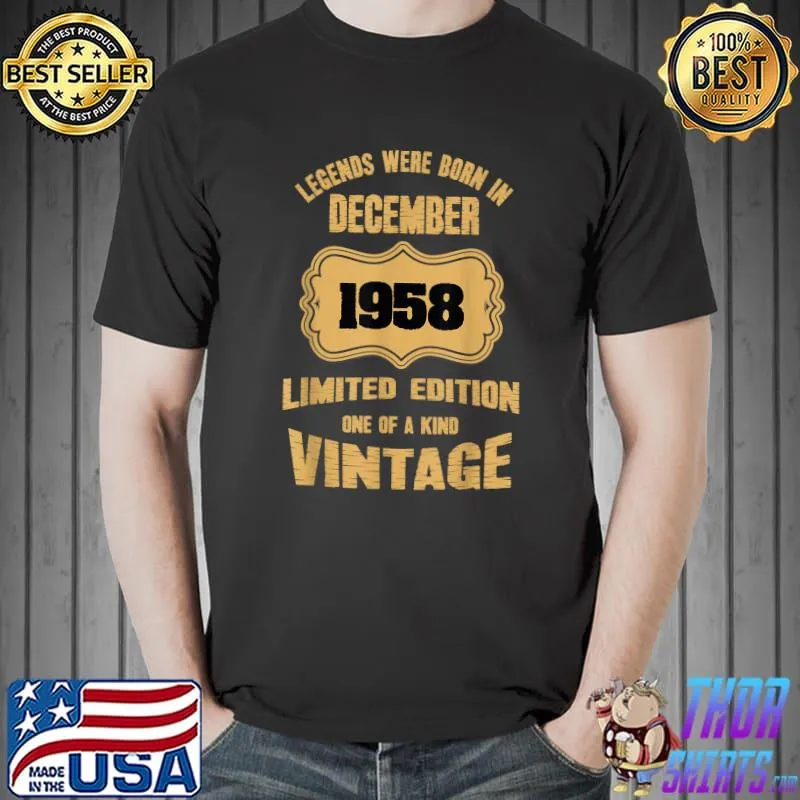 Premium Legends were born in December 1958 63th Birthday T-Shirt Unisex