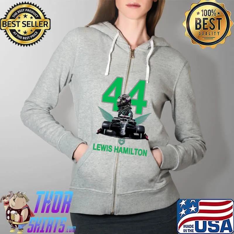 Premium Lewis Hamilton 44 Shirt Full Zip Hooded