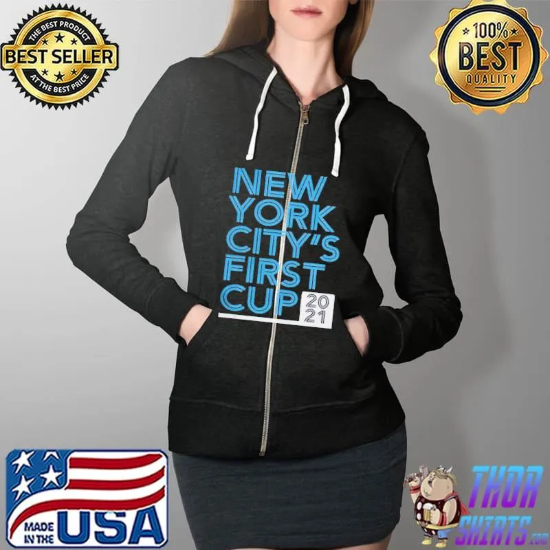 Premium New York city’s first cup 2021 Full Zip Hooded