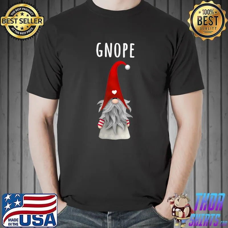 Premium Nordic Gnome GNOPE Dwarf Scandinavian Elf Swedish Tomte T-Shirt Unisex