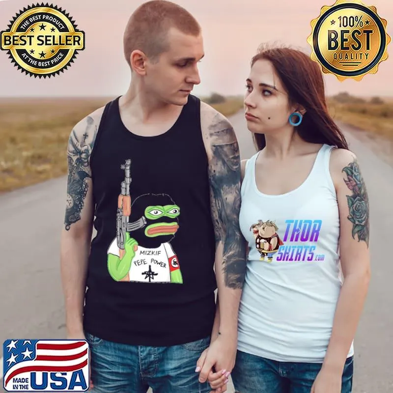Premium Pepe Power Mizkif Meme Unisex T-Shirt Tank Top