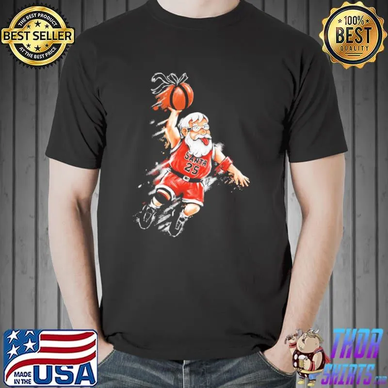 Premium Santa Dunk Parody Chicago Michael Jordan Unisex T-Shirt Unisex
