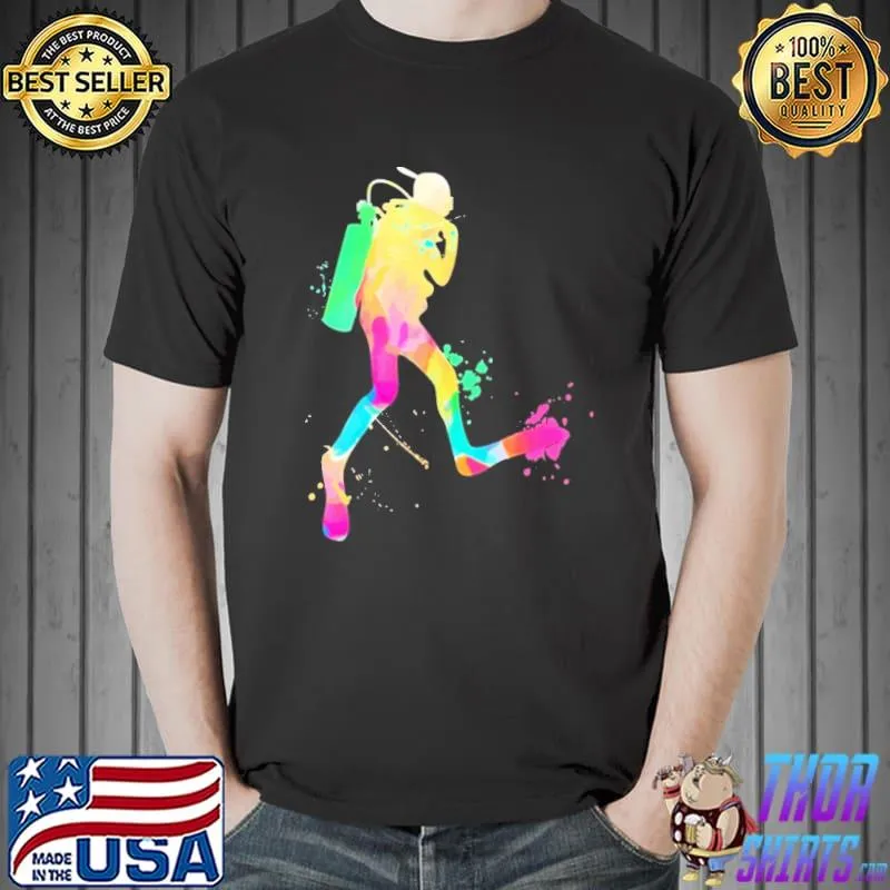 Premium Scuba Diver In Watercolor Scuba Diving Shirt Unisex