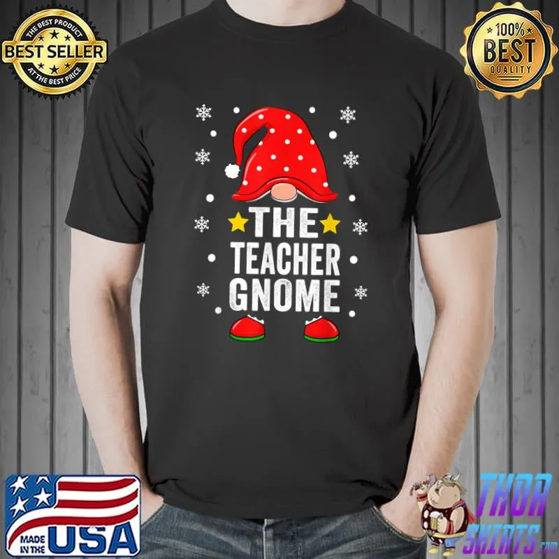 Premium Teacher Gnome Christmas Teacher Christmas Shirts Women Men T-Shirt