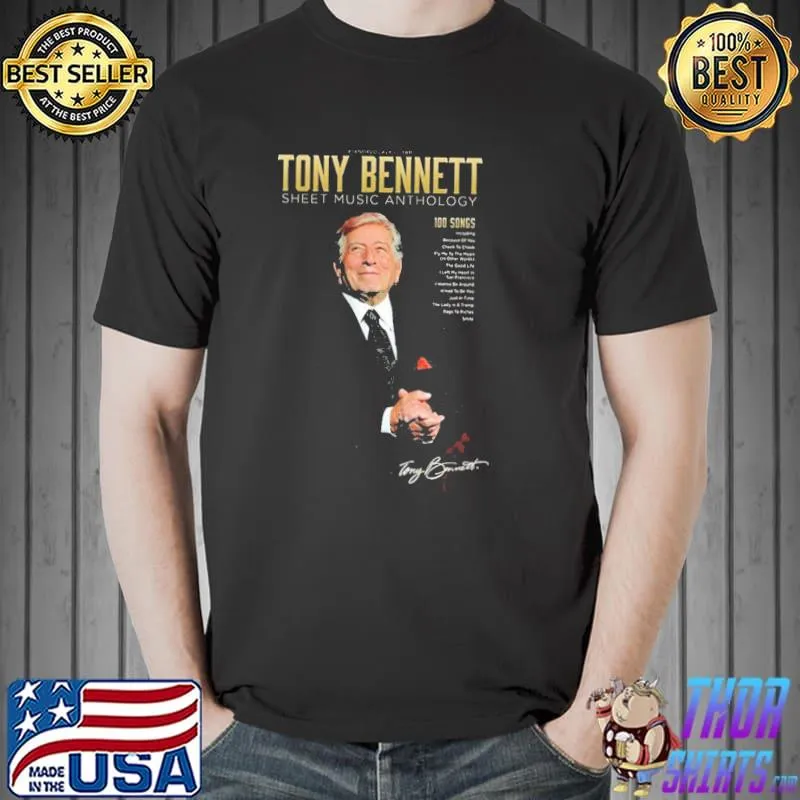 Premium Tony Bennett Sheet Music Anthology Unisex T-Shirt Unisex