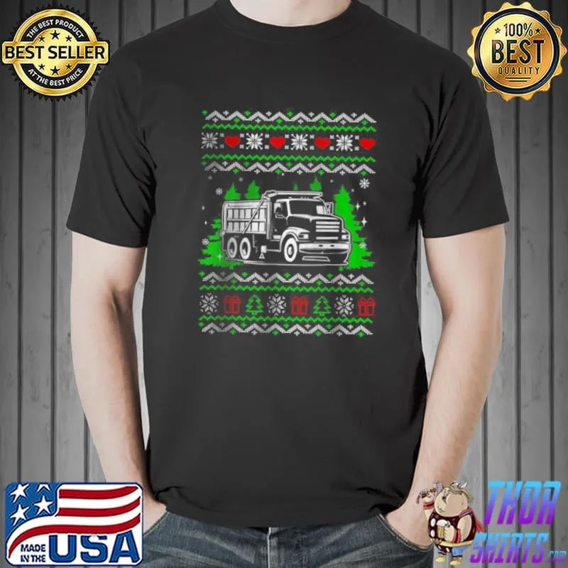 Premium Truck Xmas Ugly Christmas T Shirt Unisex