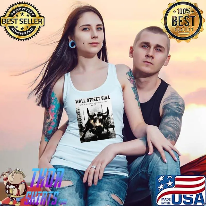 Premium Wall Street Bull New York City Shirt Tank Top