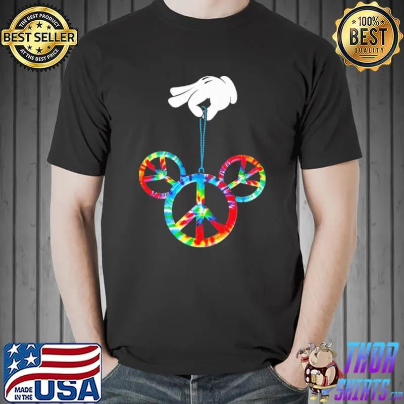 Premium World Peace Symbol Disney Mickey Vintage Shirt
