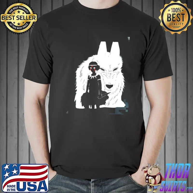 Princess Mononoke And Wolf Illustration Unisex Hoodie