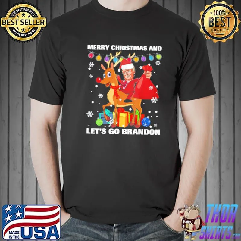 Pro Trump Merry Christmas And Let’s Go Branddon Brandon Noel T-Shirt Unisex