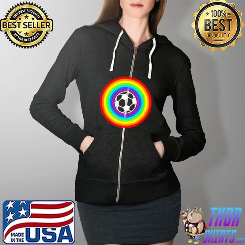 Rainbow Football design for good mood Full Zip Hooded
