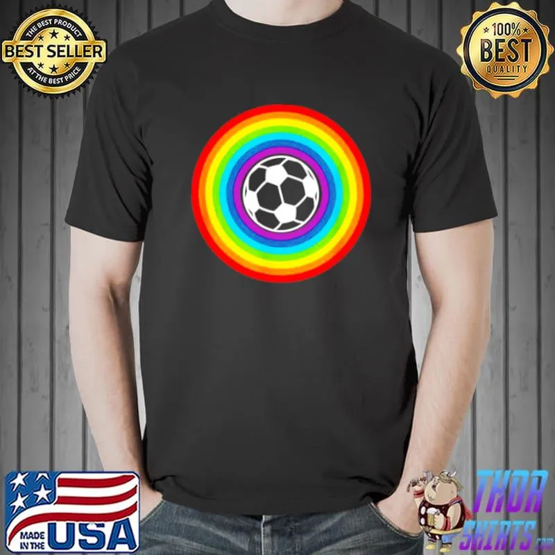 Rainbow Football design for good mood shirt