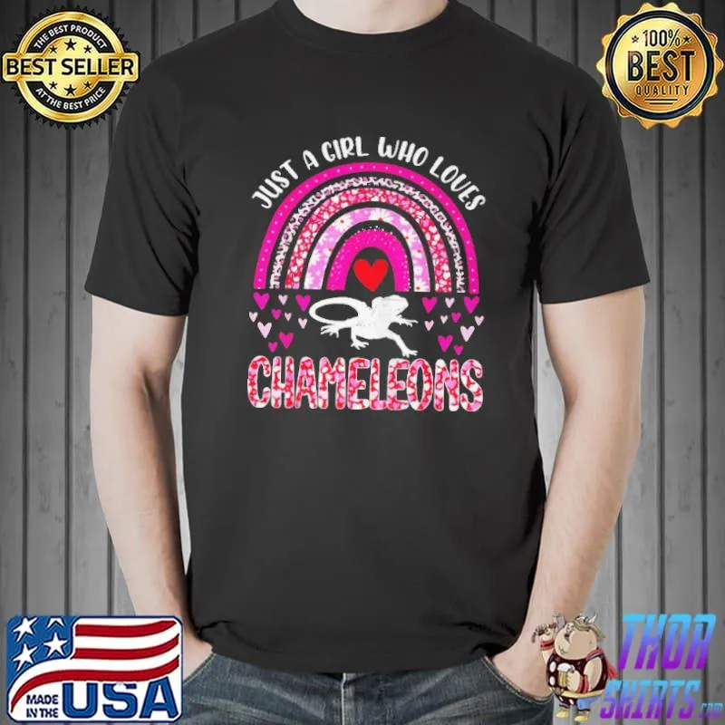 Rainbow heart just a girl who loves chameleons leopard Unisex