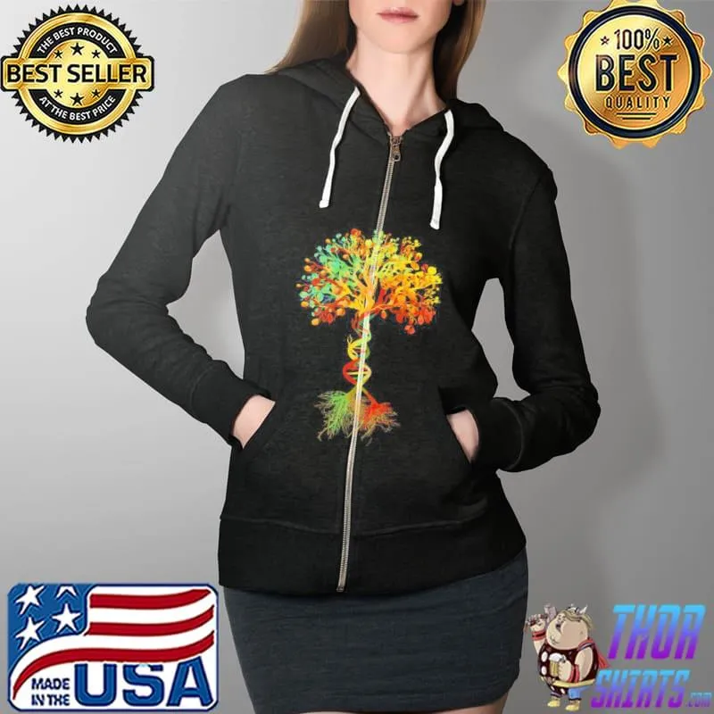 Reality Glitch Tree Of Life Mens T-Shirt Full Zip Hooded