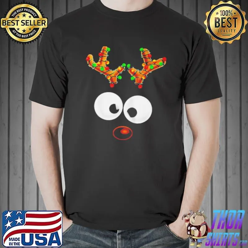 Reindeer face christmas shirt