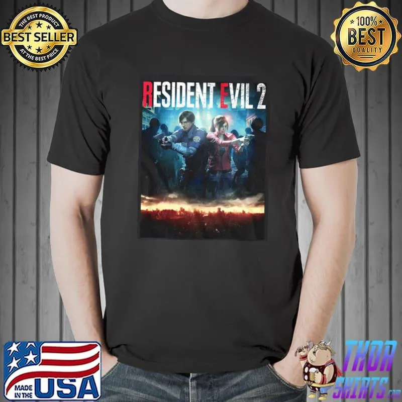 Resident Evil 2 Remake Game Cover T-Shirt