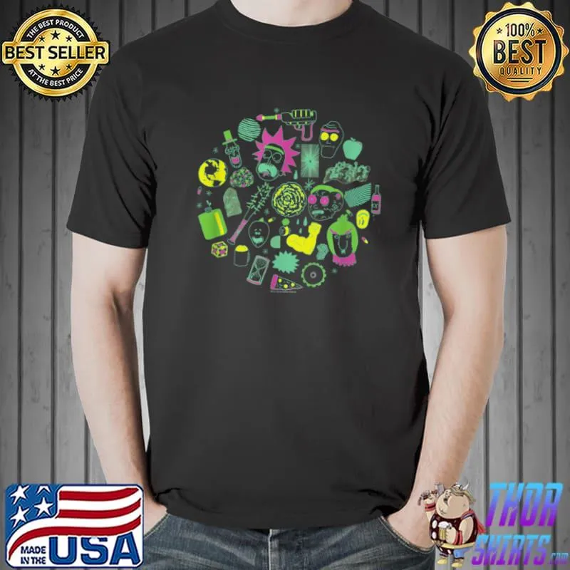Rick and Morty Green and White Rick and Morty T shirt