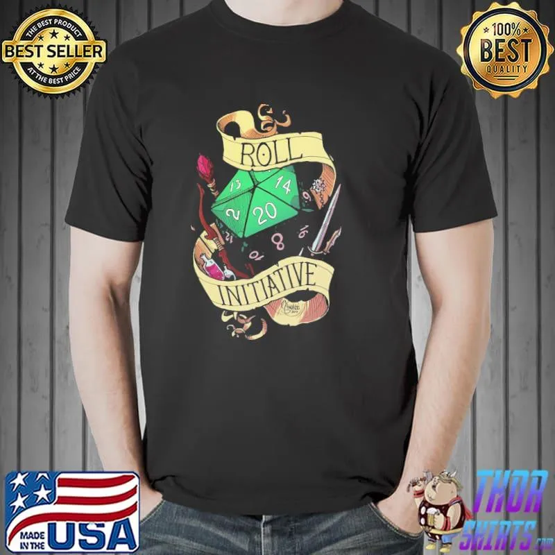 Roll Initiative Dungeons & Dragons Art Unisex T-Shirt