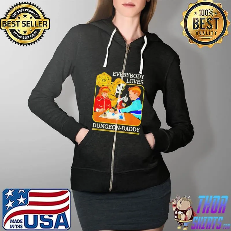 Rpg d20 dice everybody loves dungeon daddy Full Zip Hooded
