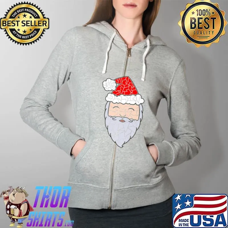 Santa Chistmas T-Shirt Full Zip Hooded