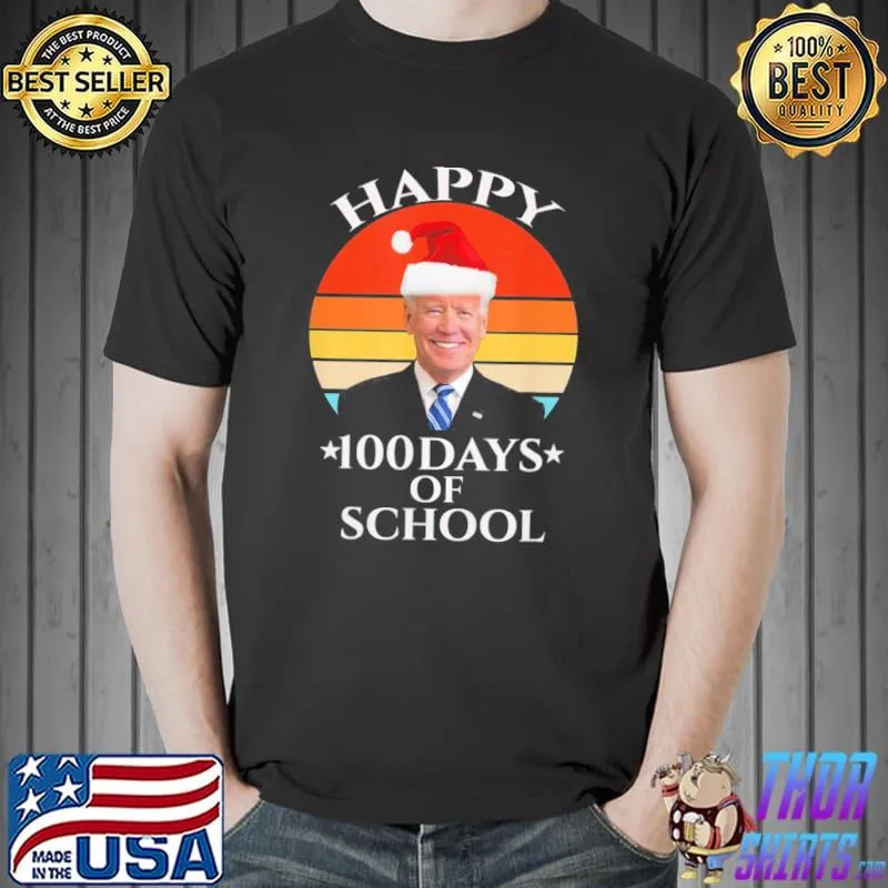 Santa Joe Biden 100 Days Of School T-Shirt Unisex