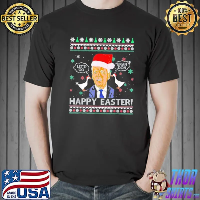 Santa Joe Biden Happy Easter Ugly Christmas 2022 T-Shirt