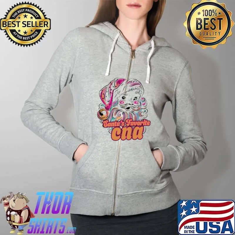 Santas favorite CNA colorful christmas Full Zip Hooded