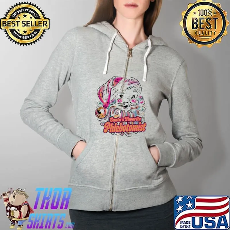 Santas favorite Phlebotomist colorful christmas Full Zip Hooded