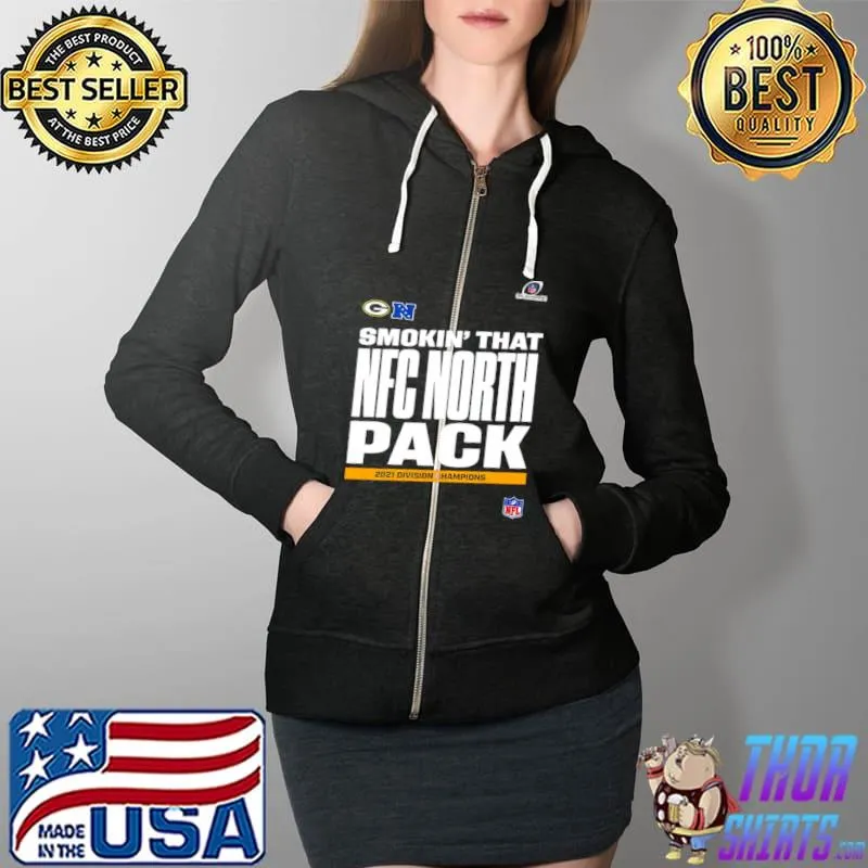 Smokin That Nfc North Pack 2021 Division Champions new 2021 Shirt Full Zip Hooded