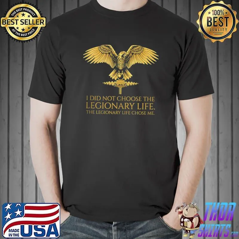 SPQR Rome - The Legionary Life - Roman Eagle Standard Aquila T-shirt