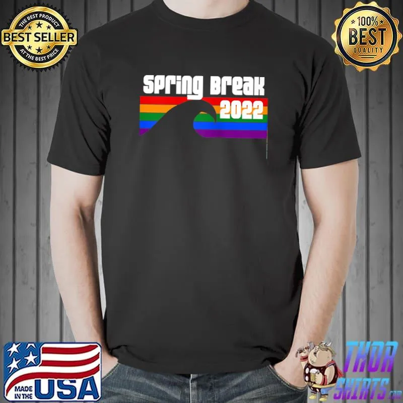 Spring Break 2022 - Beach Week Group Vacation Party Rainbow T-shirt