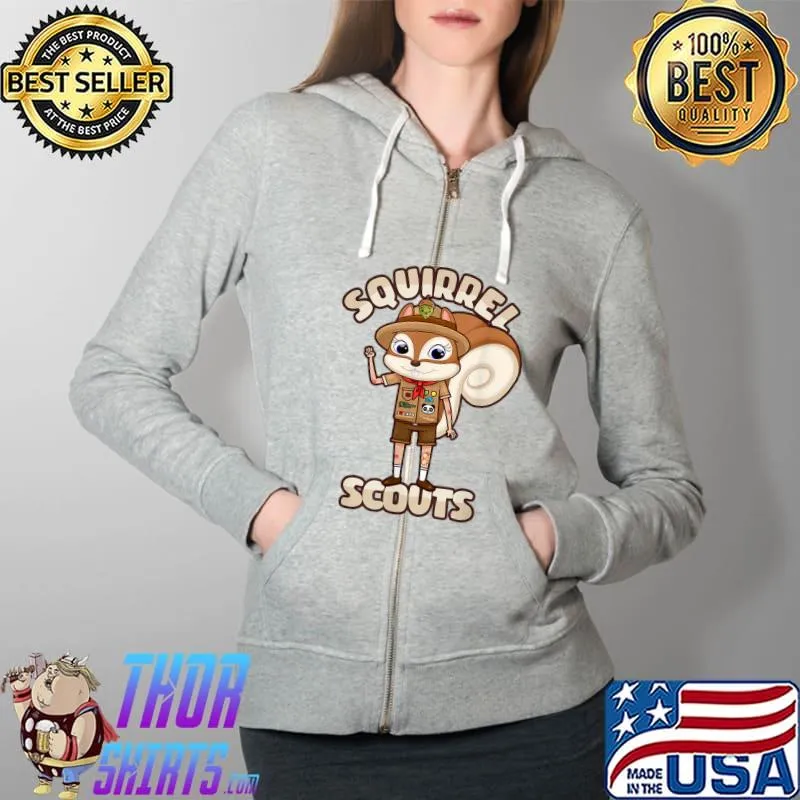 Squirrel Scouts T-Shirt Full Zip Hooded