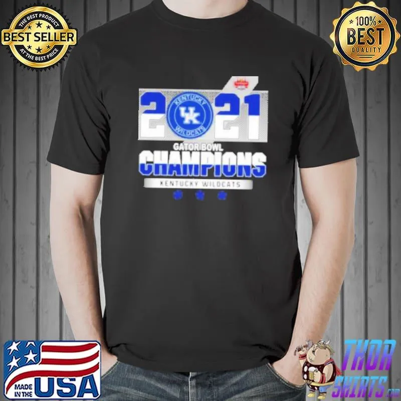 Taxslayer Kentucky Wildcats 2021 Gator Bowl Champions Shirt Unisex