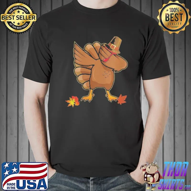 Thanksgiving Dabbing Turkey Boys Holidays Shirt