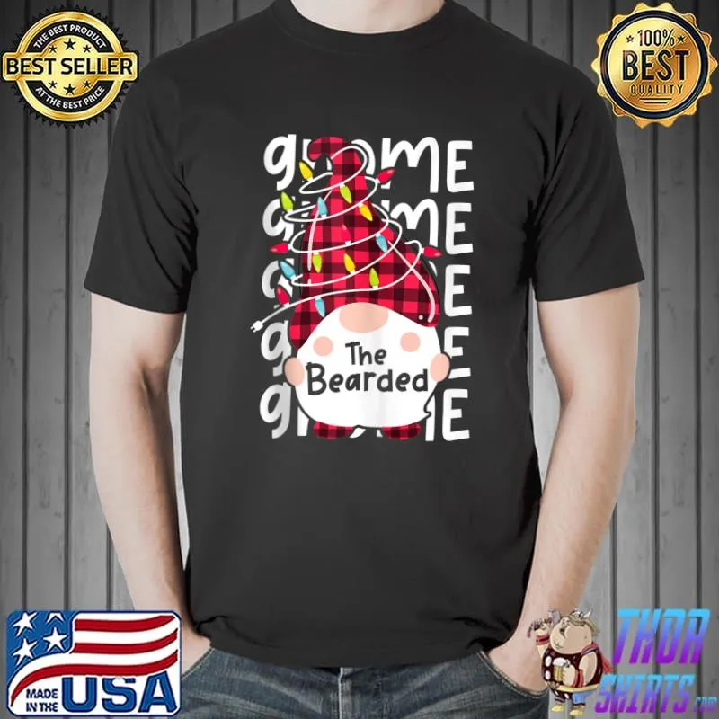 The Bearded Gnome Matching Family Christmas Lights Pajama T- Unisex