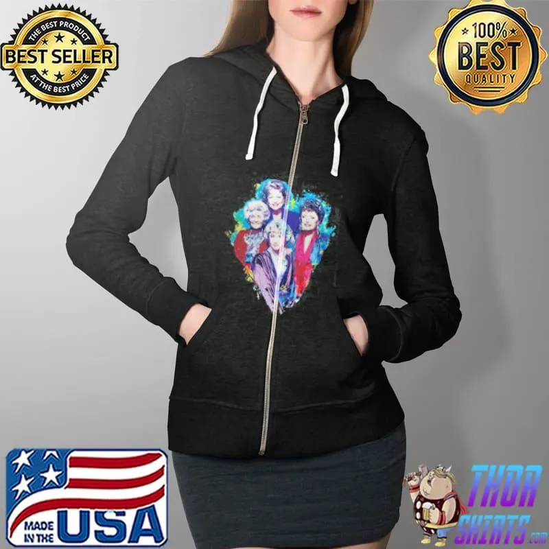 The Golden Girls Watercolor Shirt Full Zip Hooded