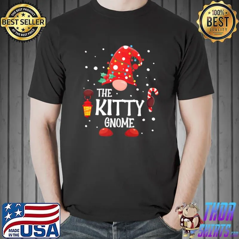 The Kitty Gnome Matching Family Christmas Gnome Pajama Premium T-Shirt Unisex