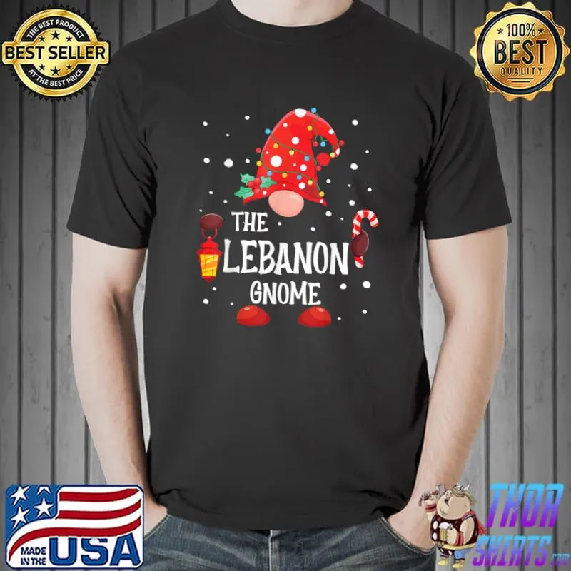 The Lebanon Gnome Matching Family Christmas Gnome Pajama T- Unisex