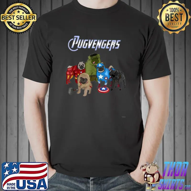 The Pugvengers Funny Superheroes Pug Dog Lovers Gift T-Shirt Unisex