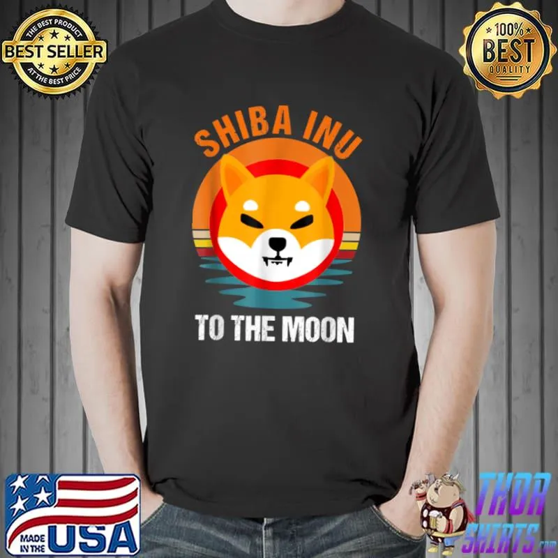 To The Moon, Shiba Inu Shib Coin Men Crypto Hodl T Shirt
