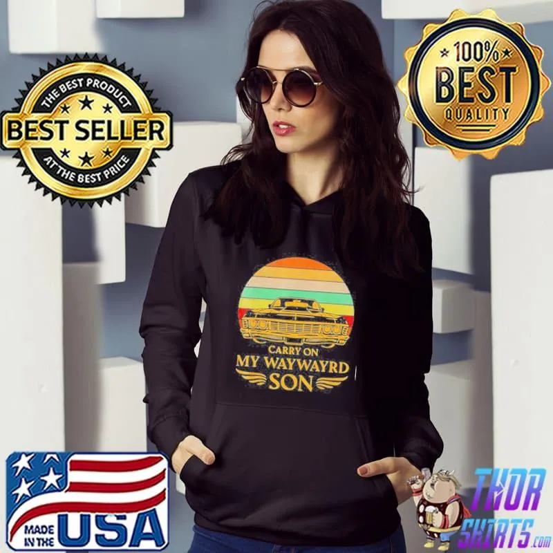 Top Carry On My Waywayrd Son Car Vintage Sunset shirt