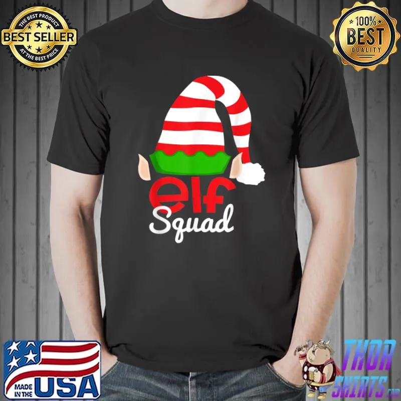 Top Christmas Elf Squad Xmas Holiday For Men Women Boys Girl T-Shirt Unisex