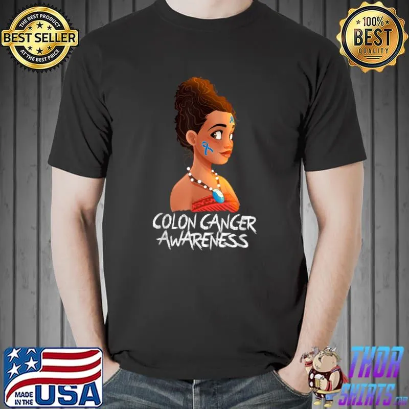 Top Colon Cancer Awareness Products Black Womens Colon Cancer T-Shirt Unisex